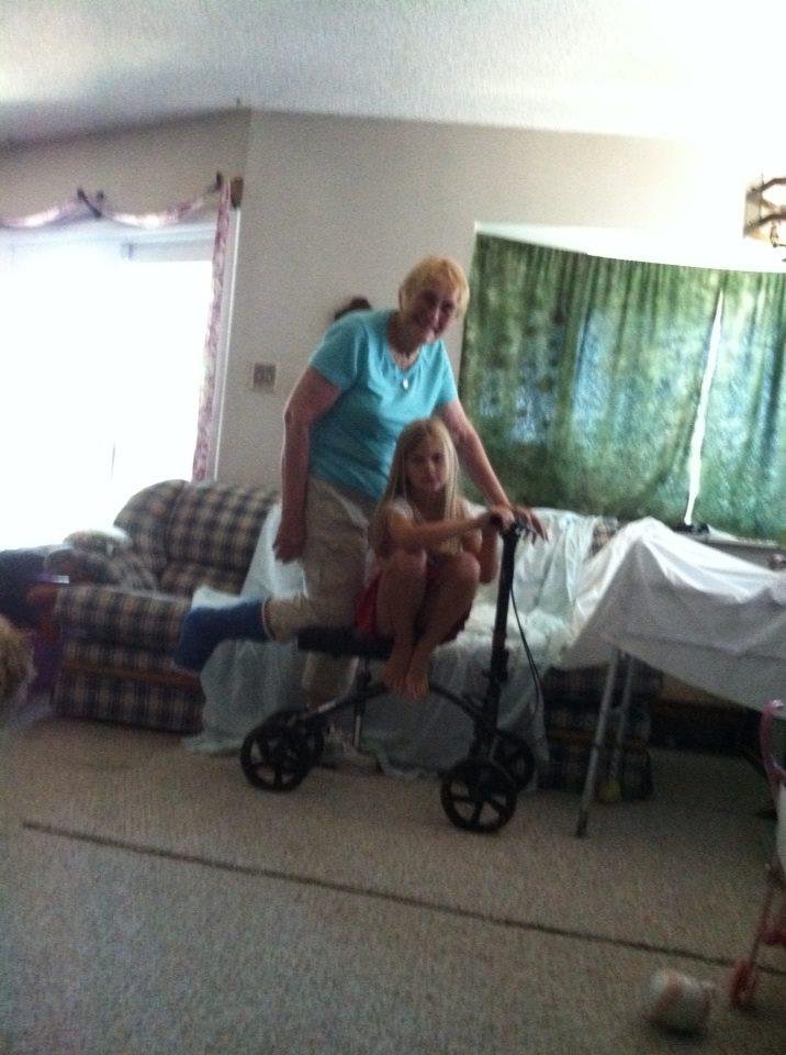 This is my extra foot now days. Grand kids like it too