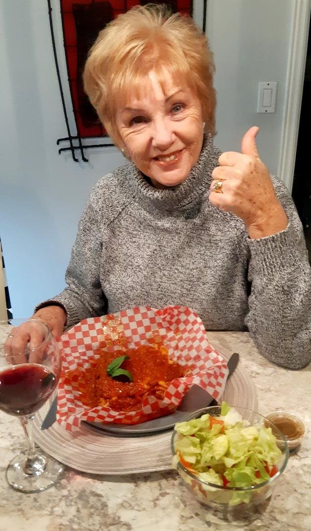 It was Linda's turn to make supper tonight and she told me not to worry.. Thank you PETER'S KITCHEN (Main St. Comber). The lasagna and salad were amazing!! :)