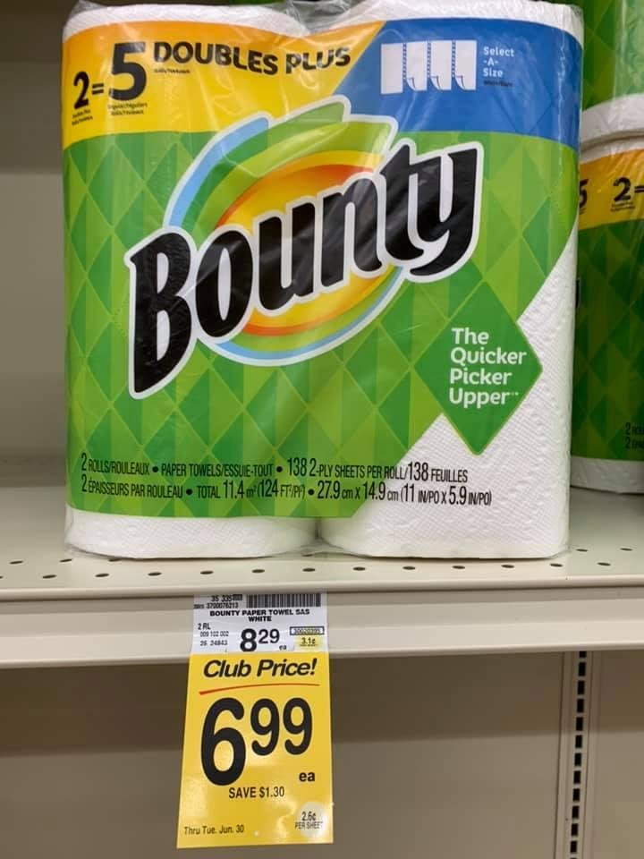 Can you believe this? $7 for two rolls!