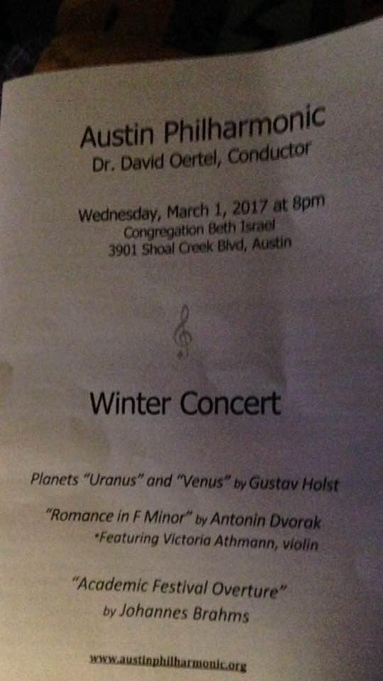 Tonight's concert.
