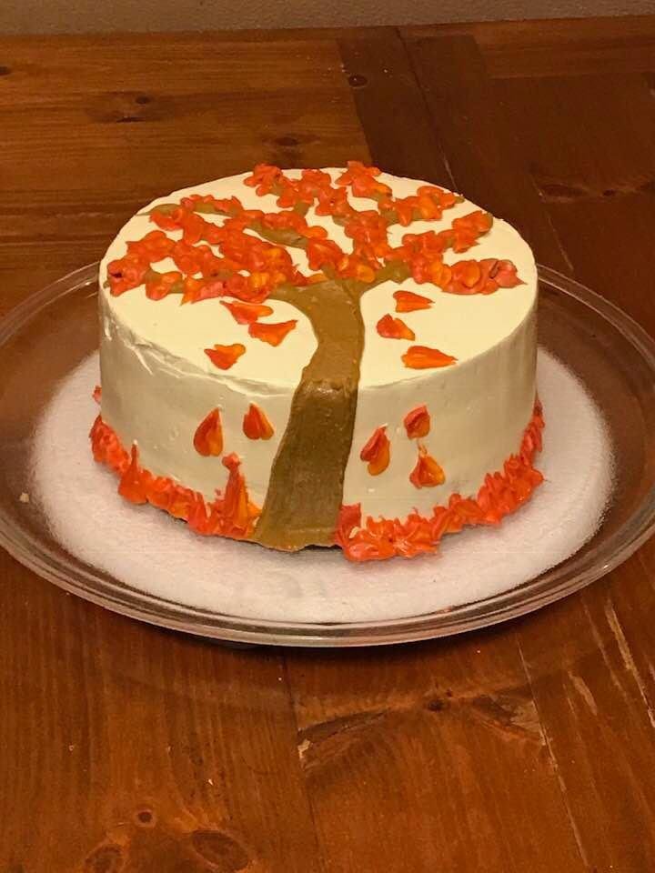 Week 5 of wedding cake trials Apple cinnamon meringue Christy jean good job