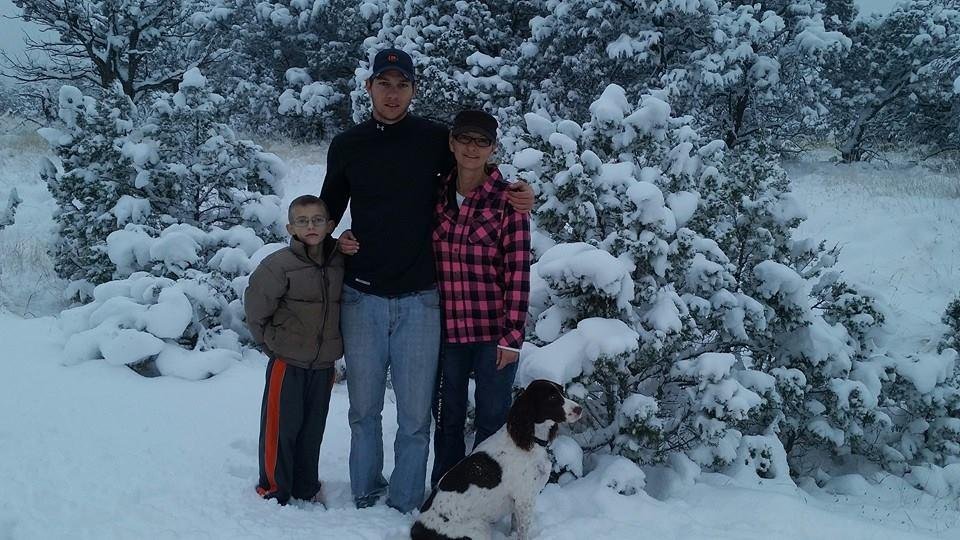 A trip to the snow with Carol and sons