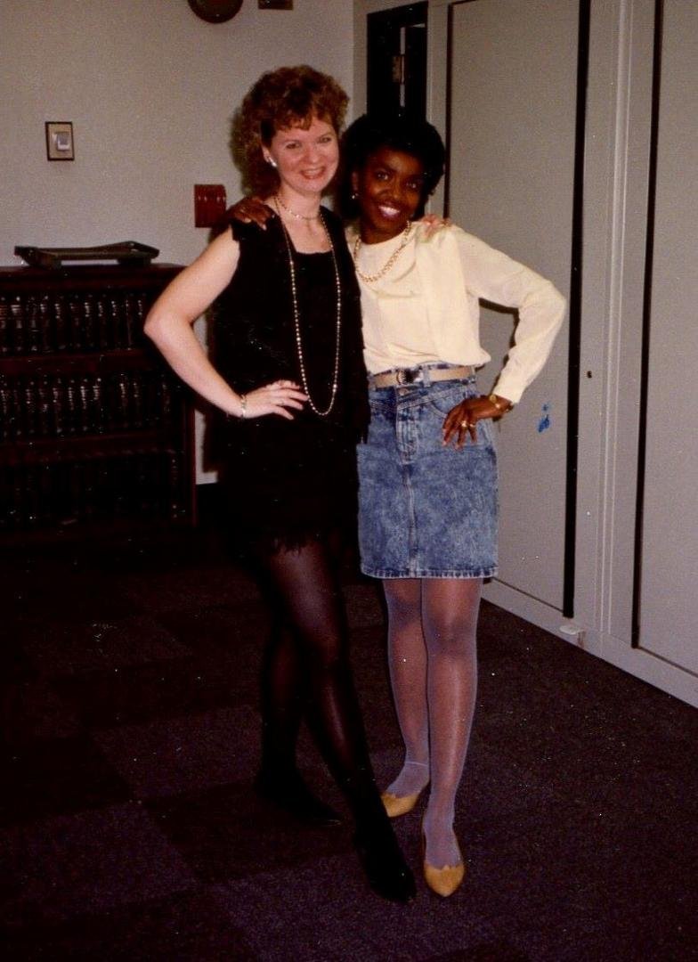 Michelle Appling Boyd - Throwback Thursday - Here's a photo of the two of us at the USAO's Civil Div. Mini-Skirt Office Party from 1991. That's right, 28 years ago. You're still as cute as ever!!!
