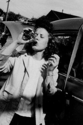 Mom drinking a Coke