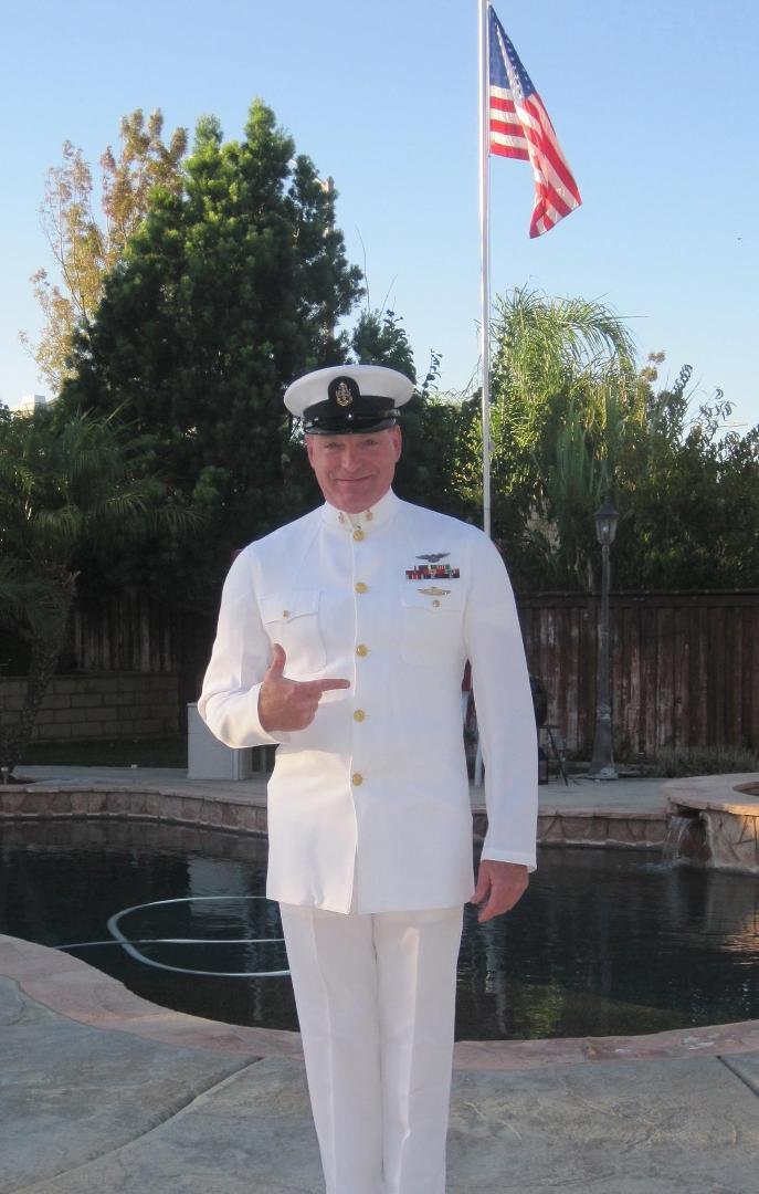 Proud to be a United States Navy Veteran. Yes, I can still fit into my choker whites after over 15 years of retirement. May all veterans have a great day tomorrow!!