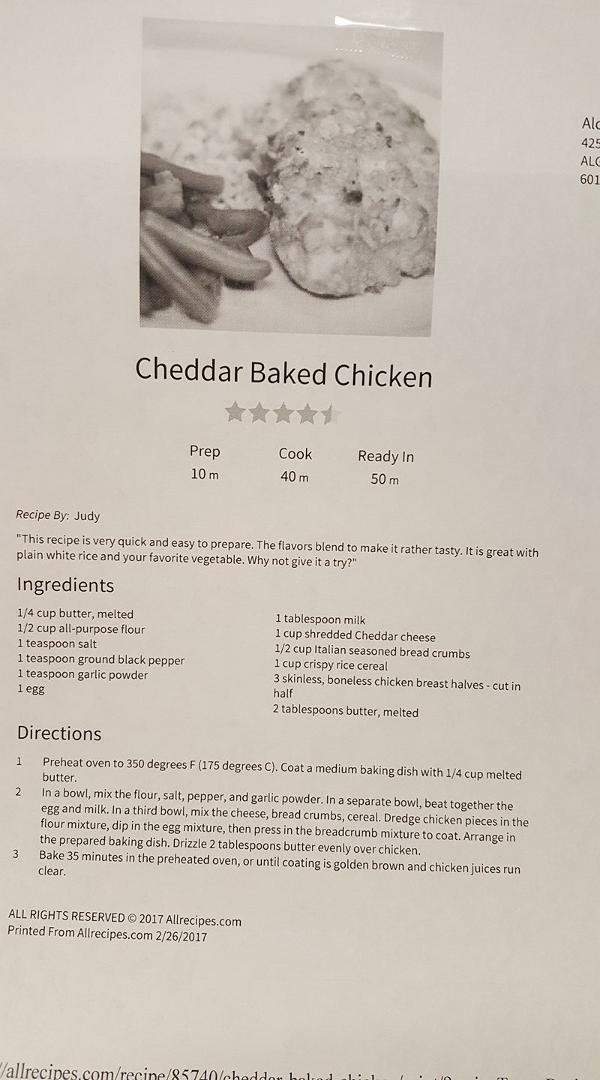 Just letting everyone know that this chicken recipe is really really good.