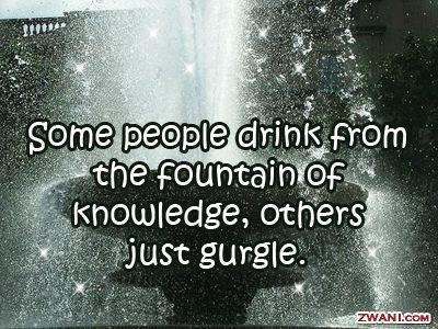 An author just told me I'm a "fount of knowledge." Indeed, I am a veritable repository of inconsequential trivia.