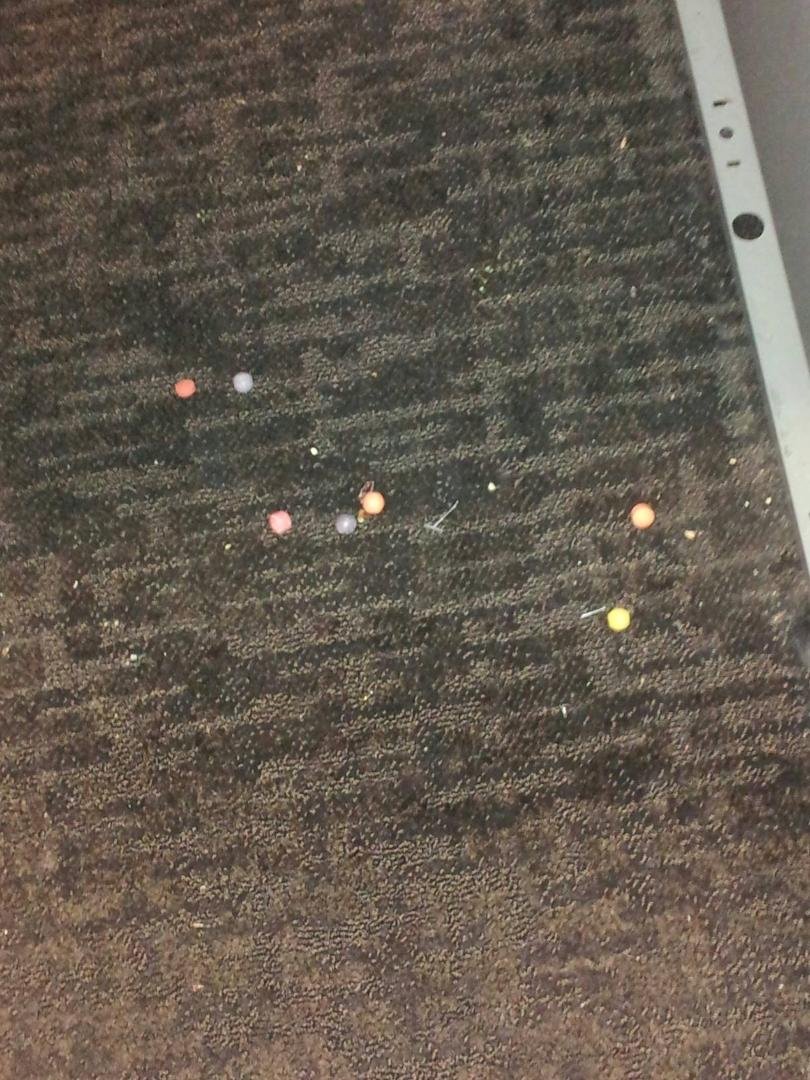 EARL this was under the desk where u sit. Try eating grown up food. Less mess.