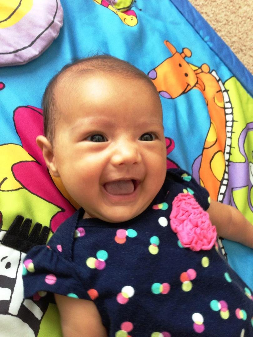Sarah's 10 week old and happy Paloma