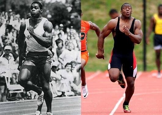 UGA freshman Nick Chubb and Herschel Walker,