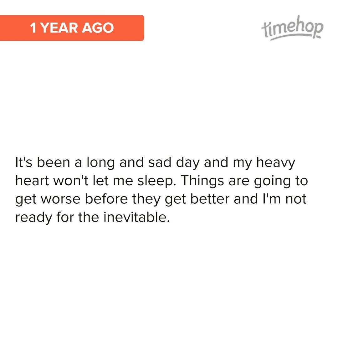 A year ago today I saw my grandfather for the last time. It has been a rough year without him. :(