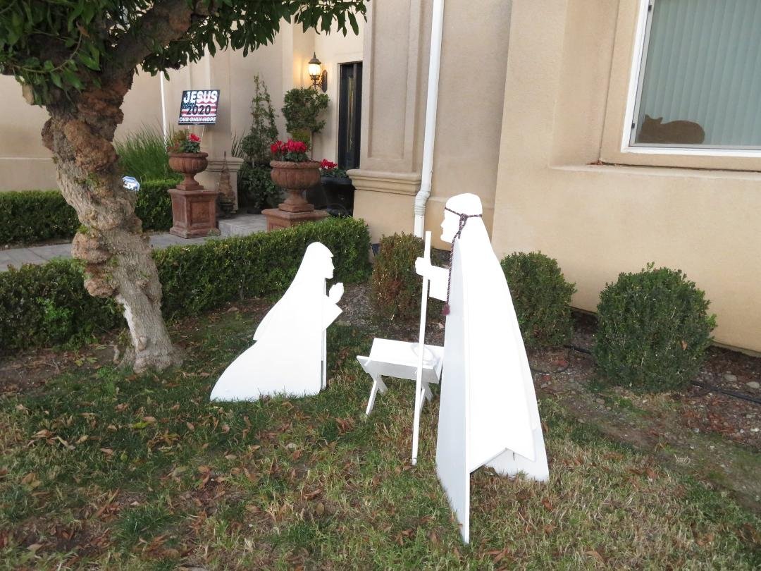 This is our Nativity that Monte made.