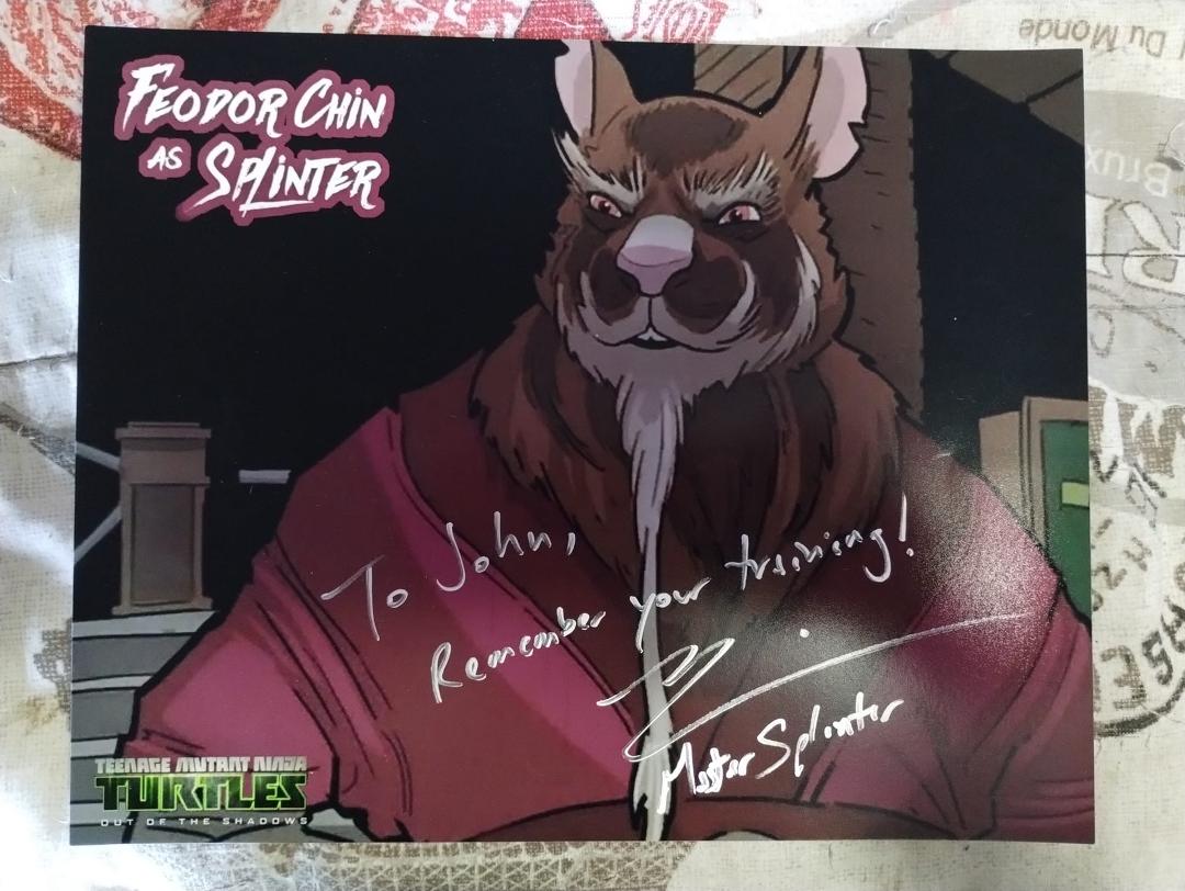 When we went to konichiwa on Saturday I got Master splinter autograph