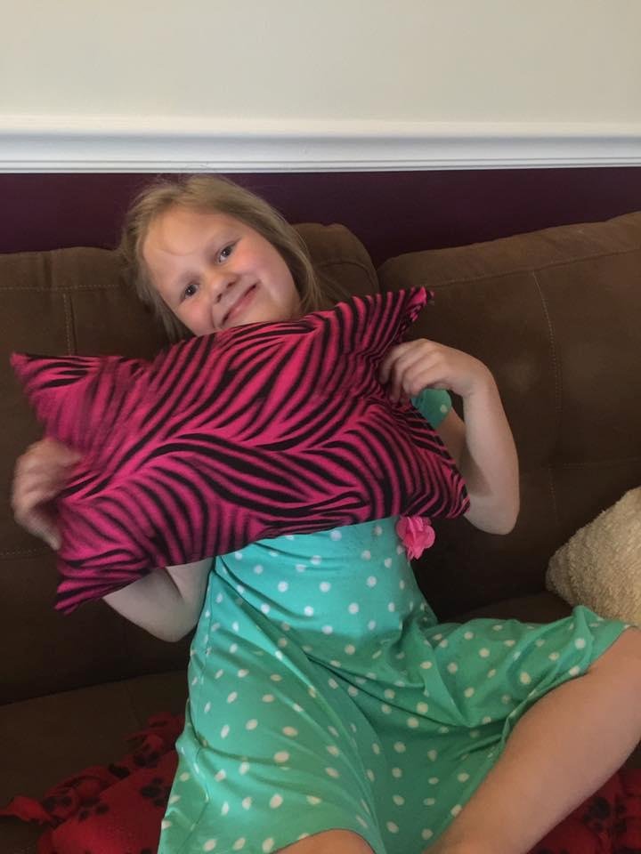 Madisyn 's pillow! First sewing project
