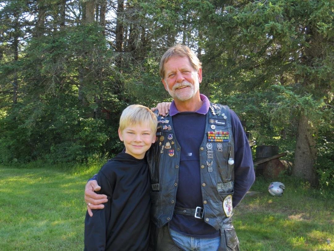 My day of leaving the North Woods of Michigan, 12 miles back into the wilderness. My great Friend Dianne Gnass's grandson Morgan, great boy, not much to fish with though, wanted to go over the dam, no way jose.
