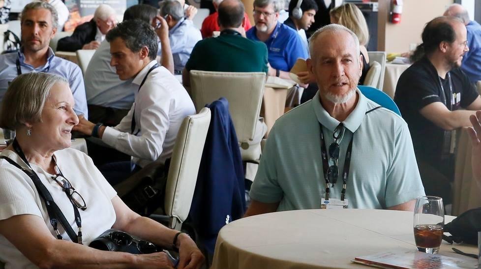 Joan and Bill at SMPTE Convention in Hollywood 10-25-2017