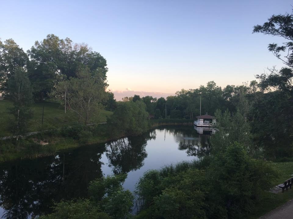 The view from Prospect Park's shelter. A beautiful park that seems under utilized. Picnic supper.