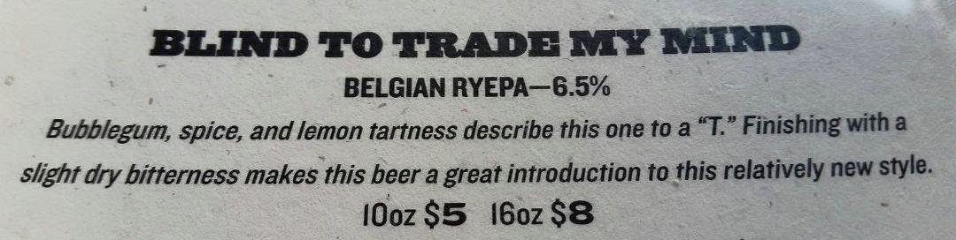 I've sampled beer around the world and hands down this is the most unusual beer I've tried.  Spice, tart lemon and we'll sure . . . Bubblegum.