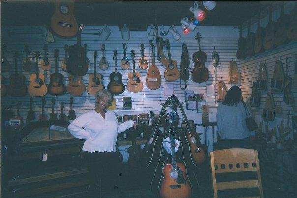 Opal at the music store