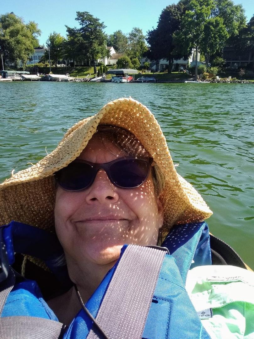 So relaxing on my kayak Don't want to sit up and paddle