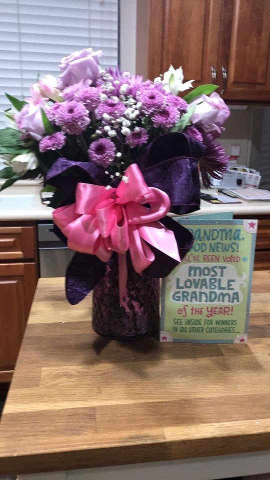 Isn’t this beautiful?  Hand delivered by Matthew and Michelle with the card picked out by Connor. Truly a wonderful part of a great day