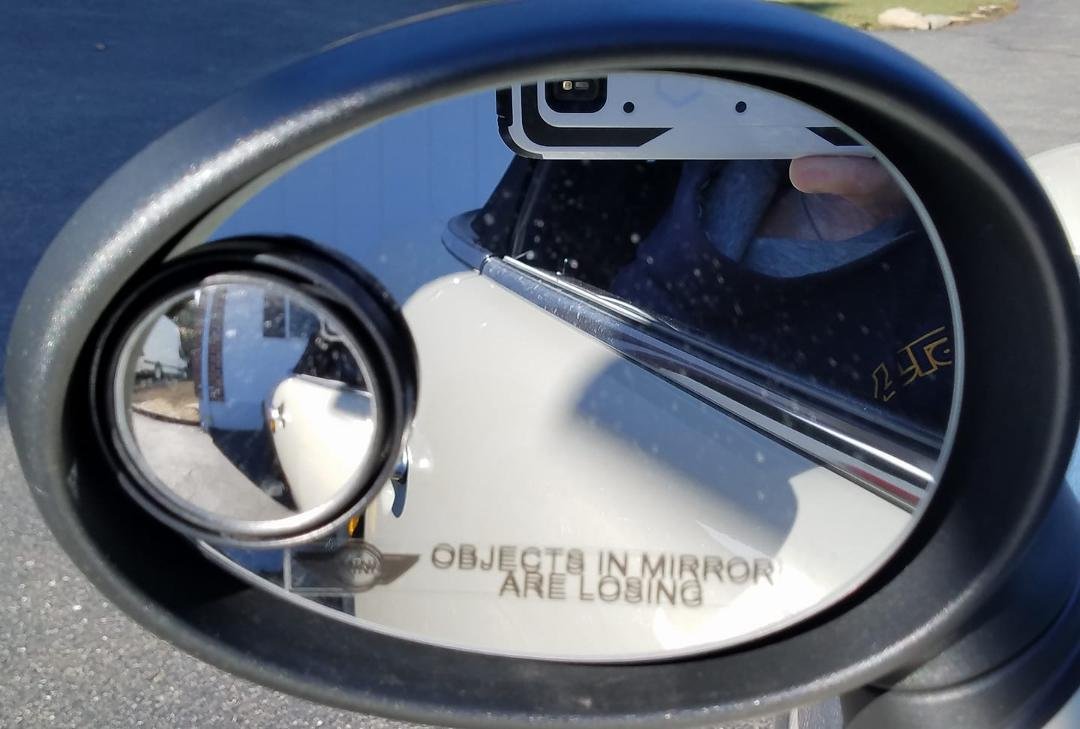 Not the best thing to write on my rearview mirror