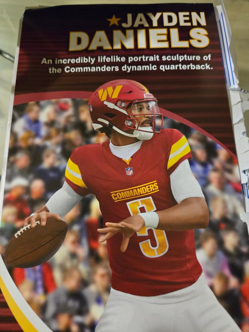 So, my wife got this from the Danbury Mint. Hurray, Washington football has a statuesque  player..( pun intended) ...finally!