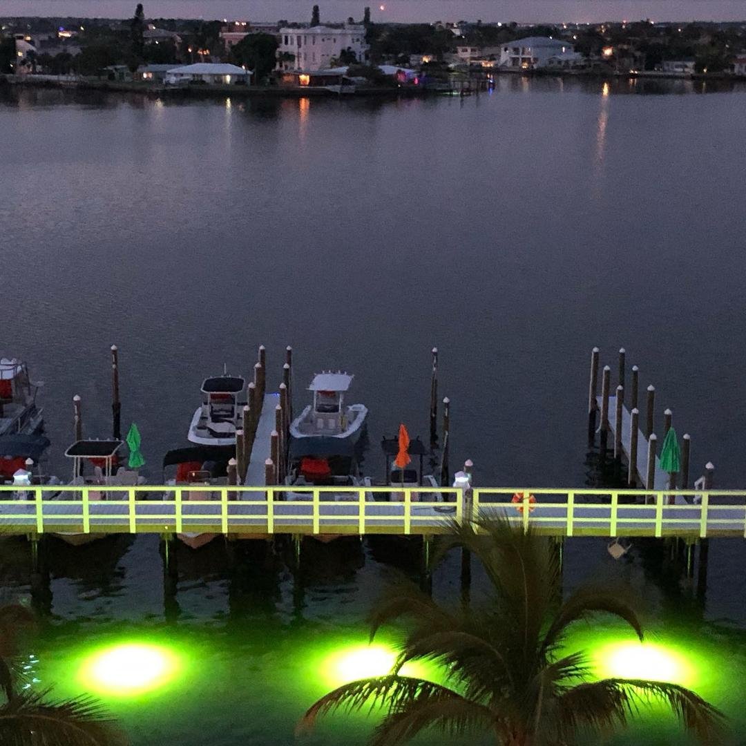 Looking over our balcony onto St.Pete bay