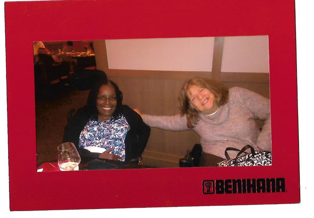 Bertha and me doing the Benihana thing