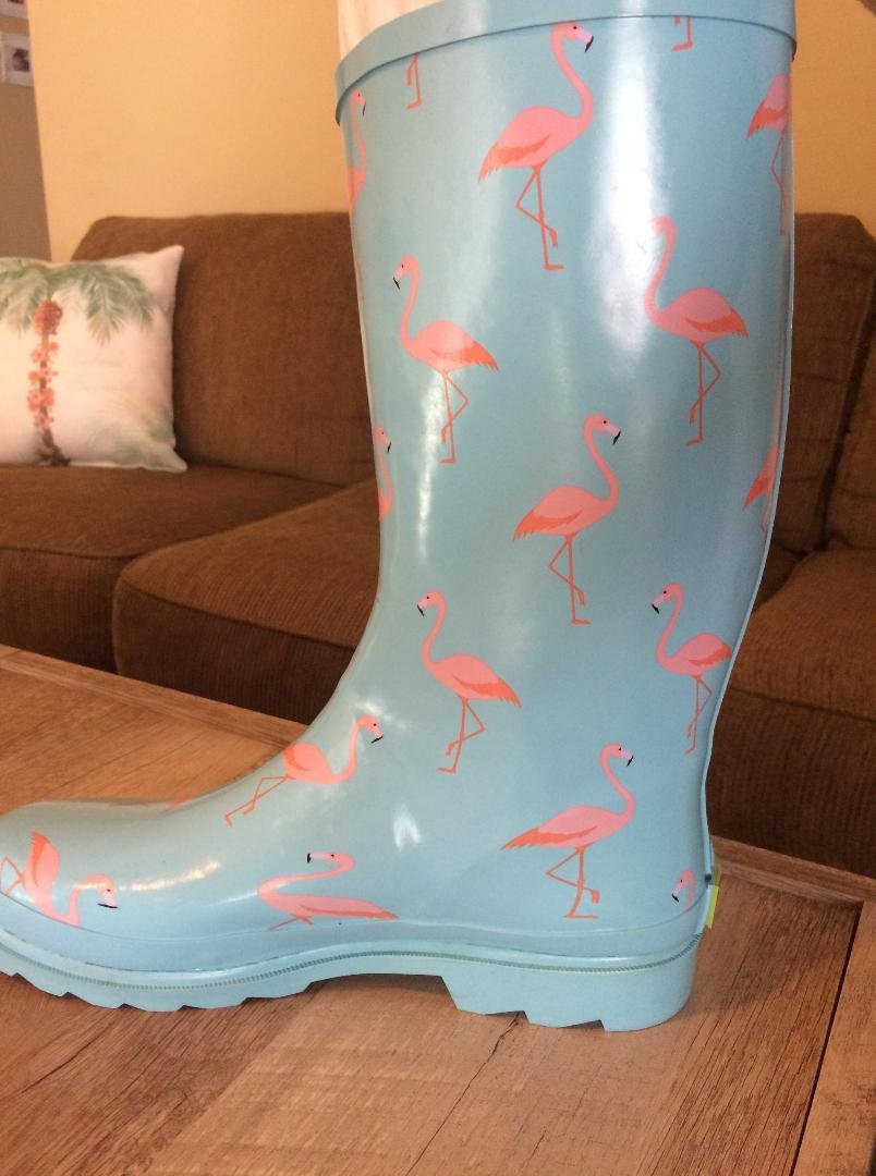 Love my new birthday rain boots from my precious daughter!