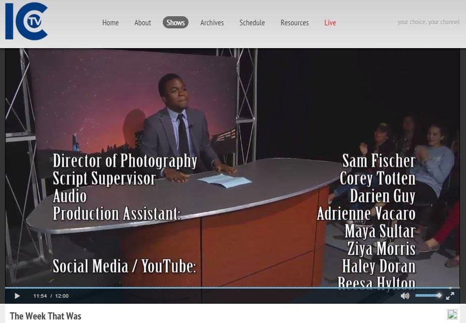 Ziya's first screen credit at ICTV!