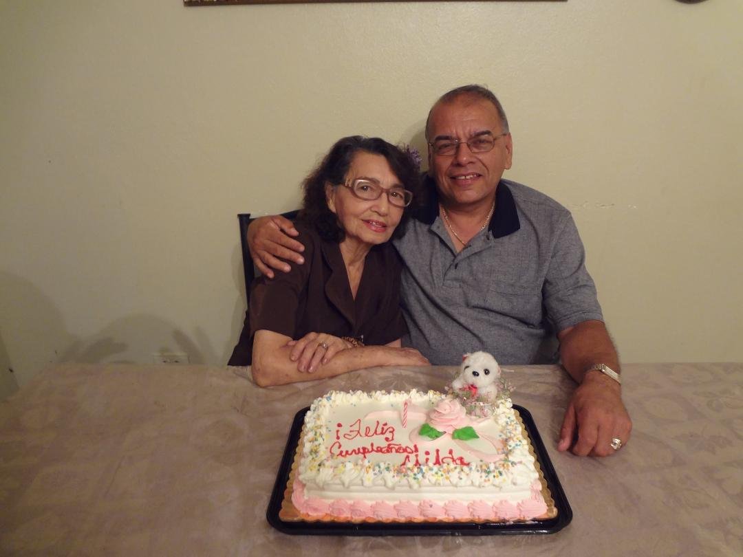 En en cumpleanos de mi madrecita!
