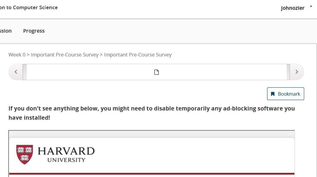 First week of Computer Programming Classes at Harvard. I will keep you updated on my assignments and grades.