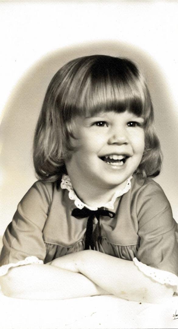 My lovely wife. Age 4 or 5