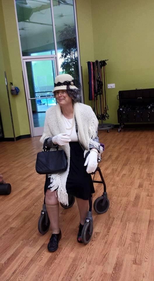 This little old Lady was the hit of Zumba class this morning. Thank you for the laughs. You are wonderful ! !