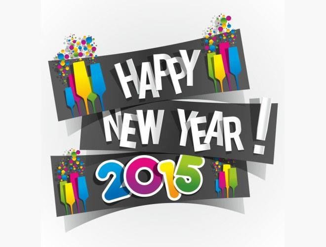Happy New Year 2015 Greeting Card vector illustration