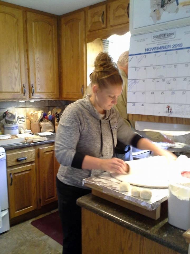 Pam learned how to roll out lefsa