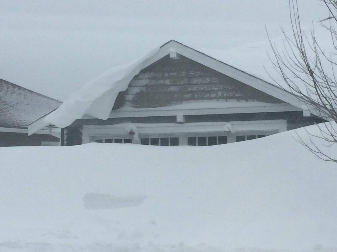Snowing again with wind drifts that has the snow almost above the garage door of our neighbour. There could be a fair amount this afternoon early evening then turning to freezing rain. Tomorrow it is supposed to warm up to 