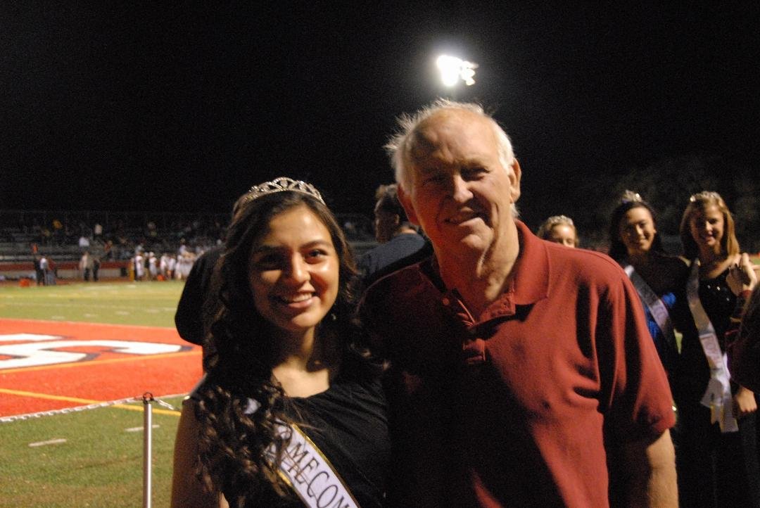 Her Highness, Tia. Saratoga High Junior Class Homecoming Princess and daddy's little darling.
