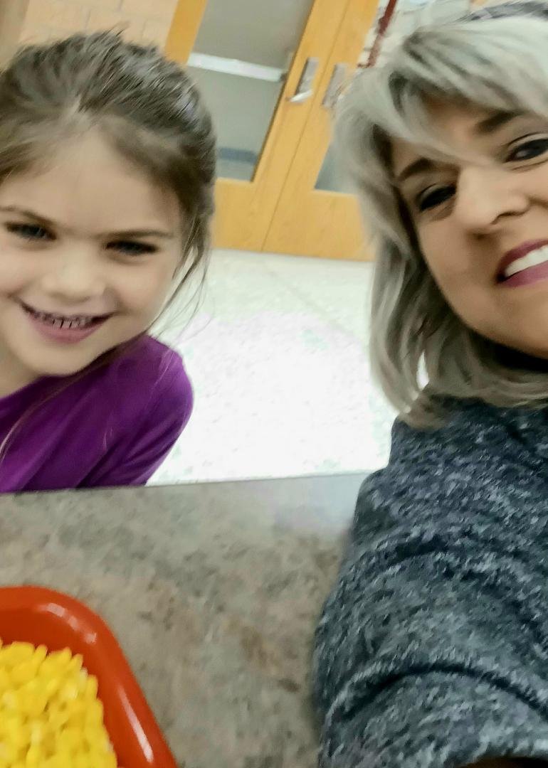 She didn't know Mismis was coming to eat lunch with her! Best lunch date ever! Thanks, Borden County ISD for letting me make precious memories with Kalleigh!
