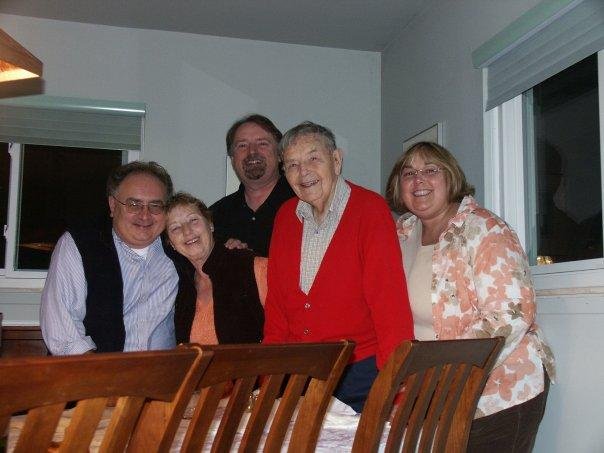 my brother chris and his wife jill and me and my dad and my sister beth