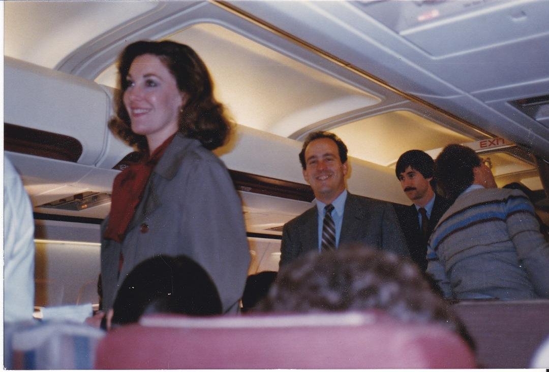 TBT - Janet George Herald David Edmondson and Richard Yantis on a flight to/from Louisville in the spring of 1986.