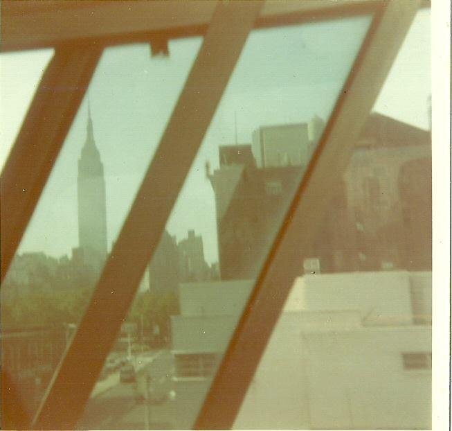 distant view of the empire st. building on our way into the city.