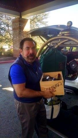 Jim Yost working on his bellman chops!