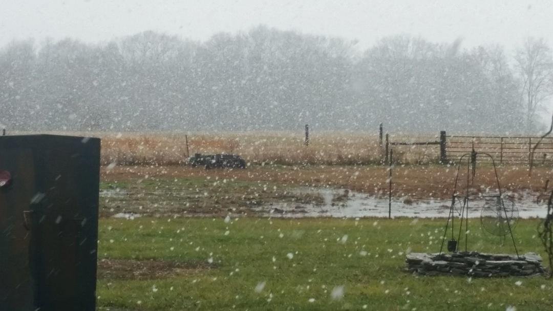 First visual of official winter,  two days before Christmas!