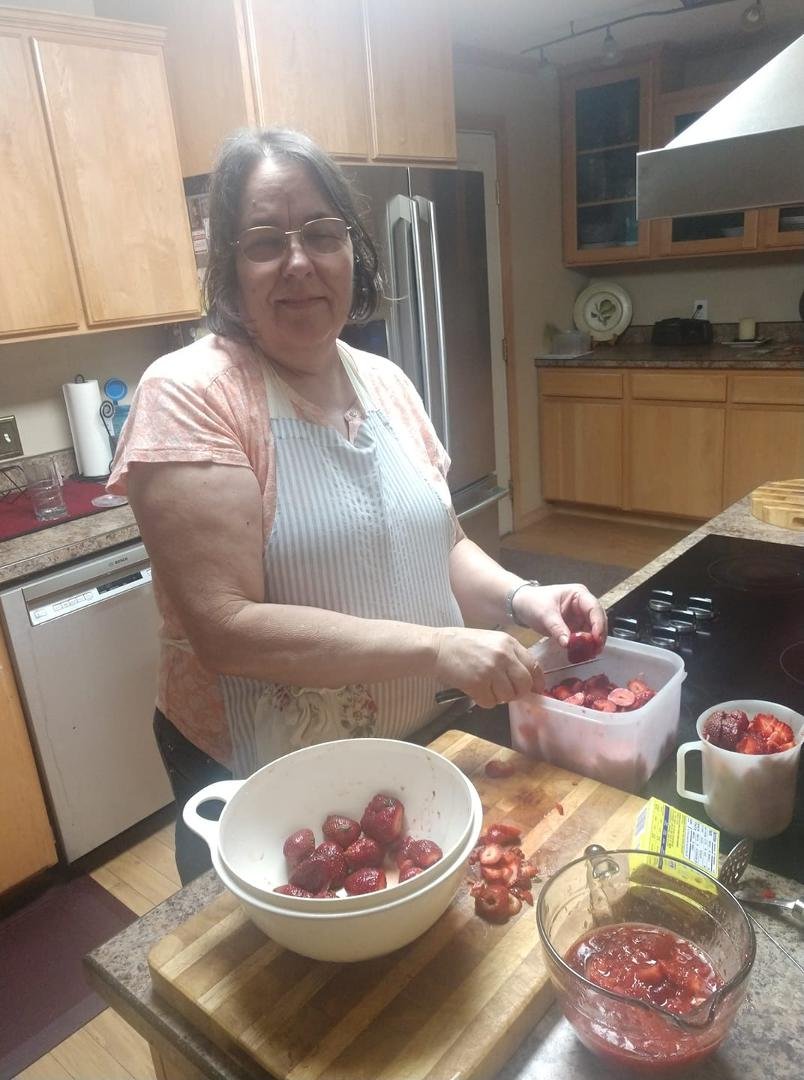 Yup
 Strawberry time. Yum yum.. And strawberry for shortcake.  Thinking of making strawberry syrup...