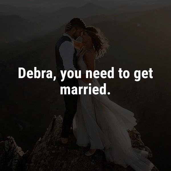 OMG, I thought I needed to be married to be happy but I don't.