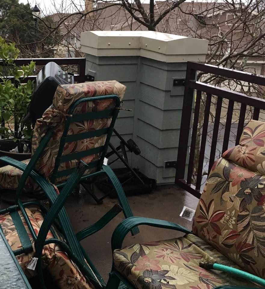 Not a good day to visit San Francisco. My deck took a beating. One cannot see the ocean in the background!