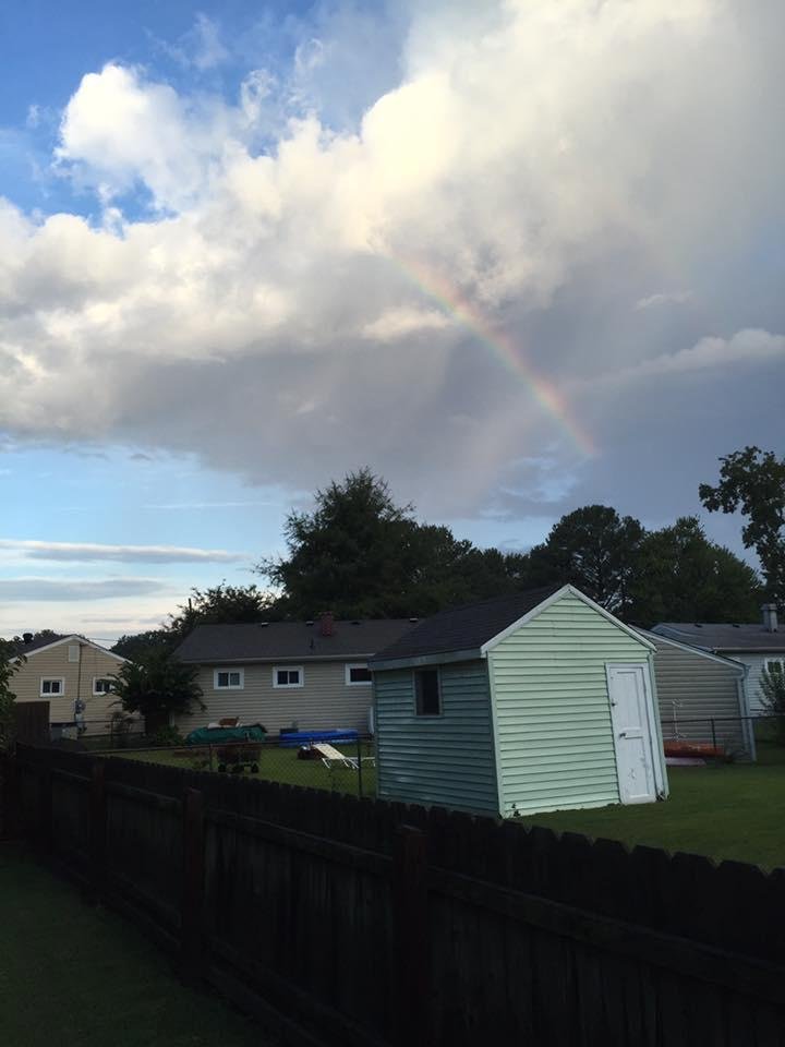 Beautiful view out our back door about 7:20 this morning! Isn't our God awesome?