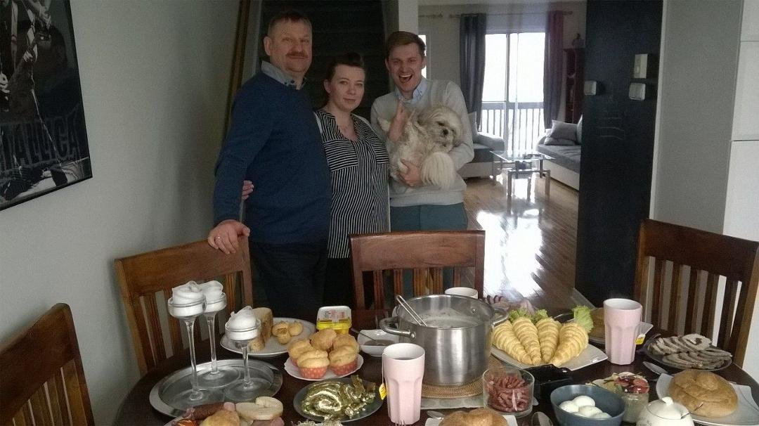 Easter for my cousins in Poland, 2016. What a lovely spread!